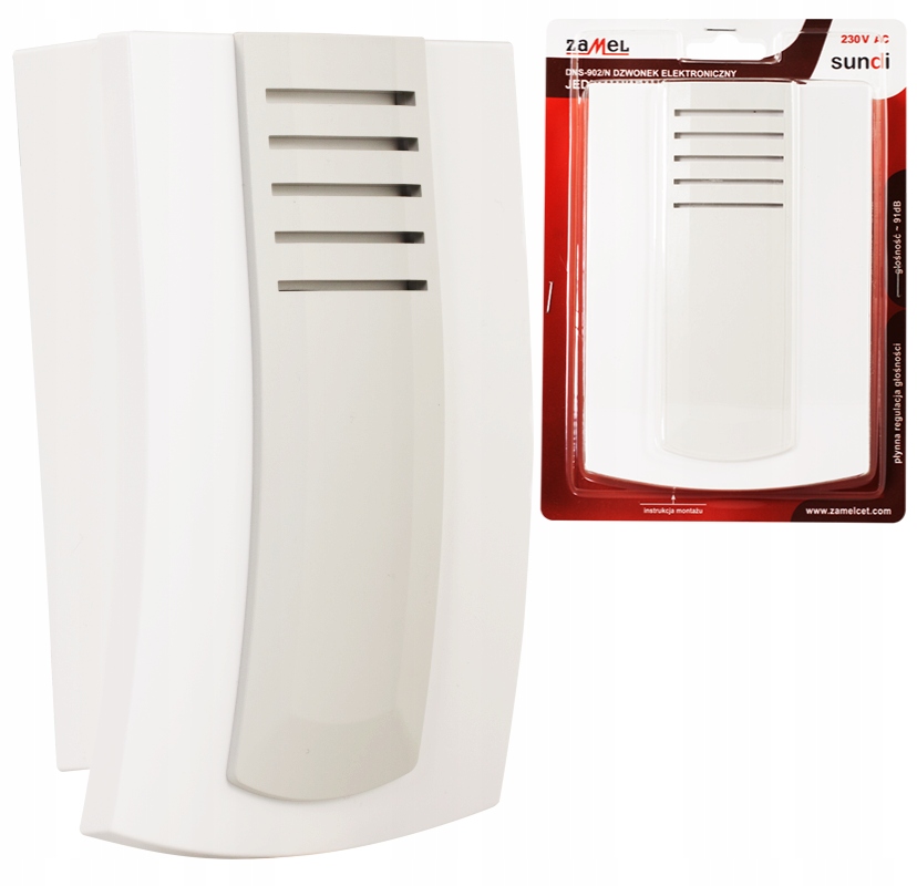 DZWONEK DO DRZWI jednotonowy 230V gong ecru