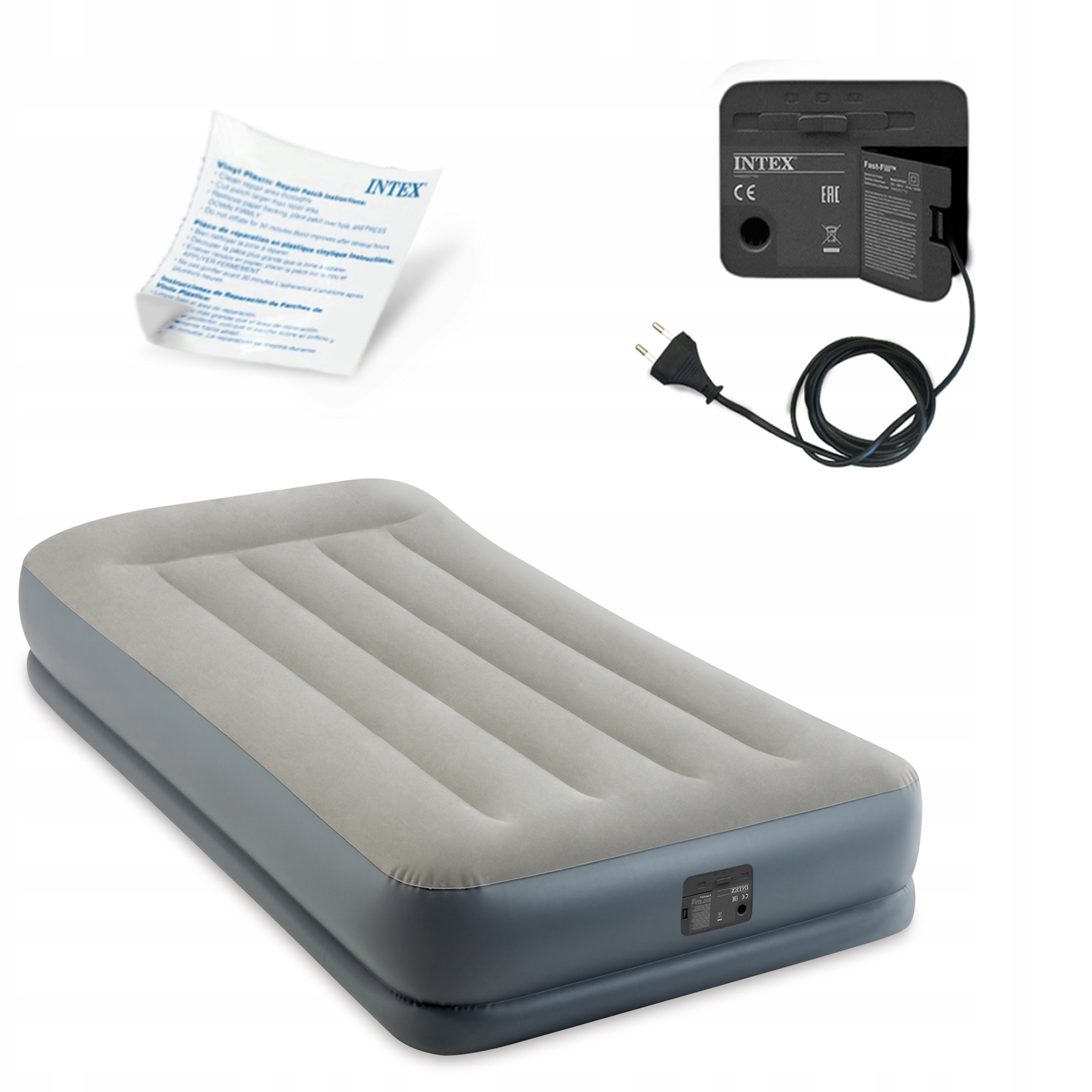 

Materac Dmuchany Welurowy Z Pompką Intex Łóżko