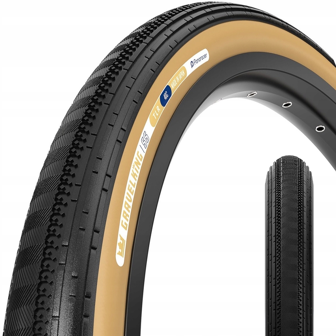 Opona zwijana Panaracer GravelKing Ss 700 x 35C czarno-brązowa aramid