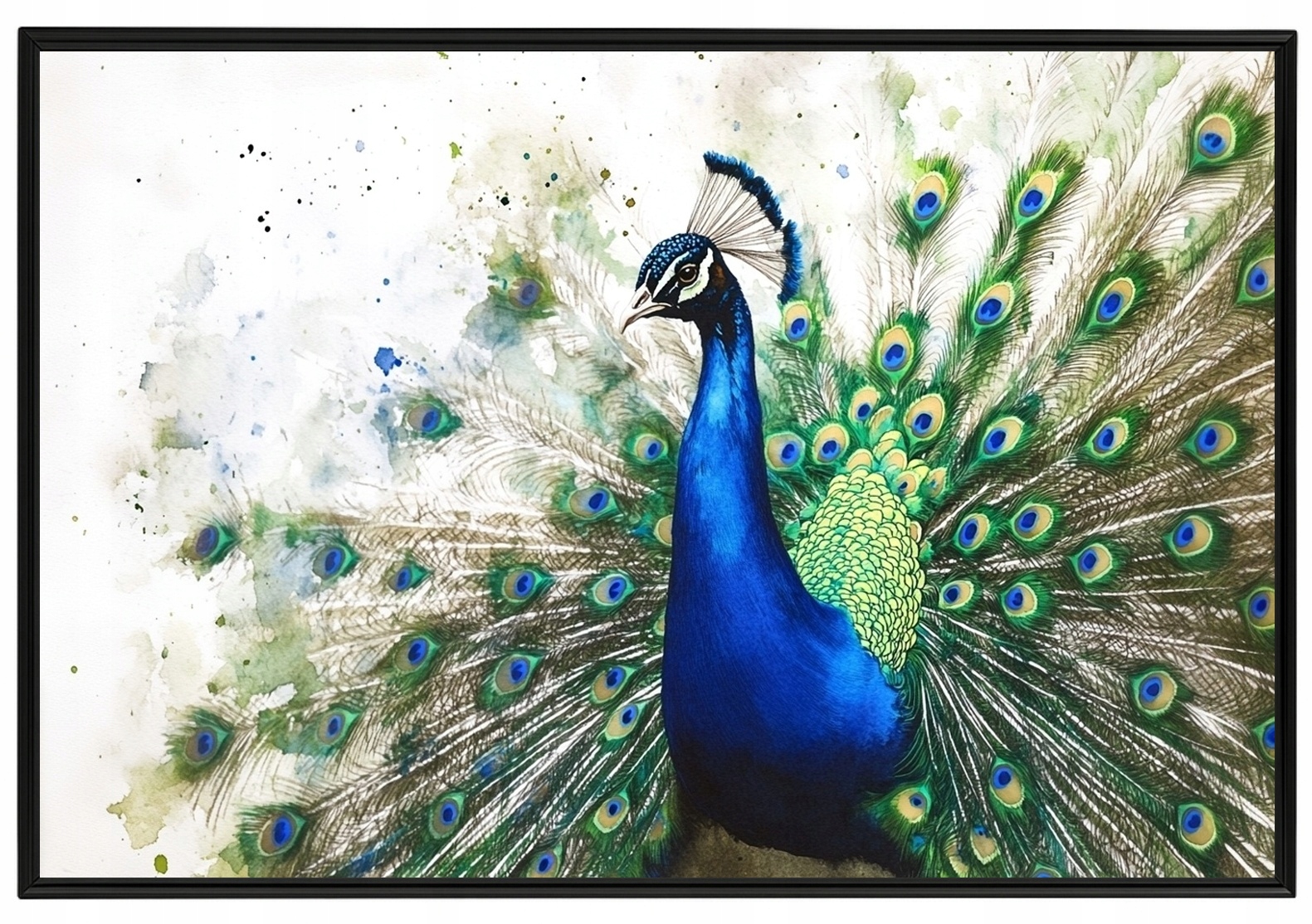 Rámeček Plakát , Příroda, Portrét, Pták, Páv, Elegance 60x40