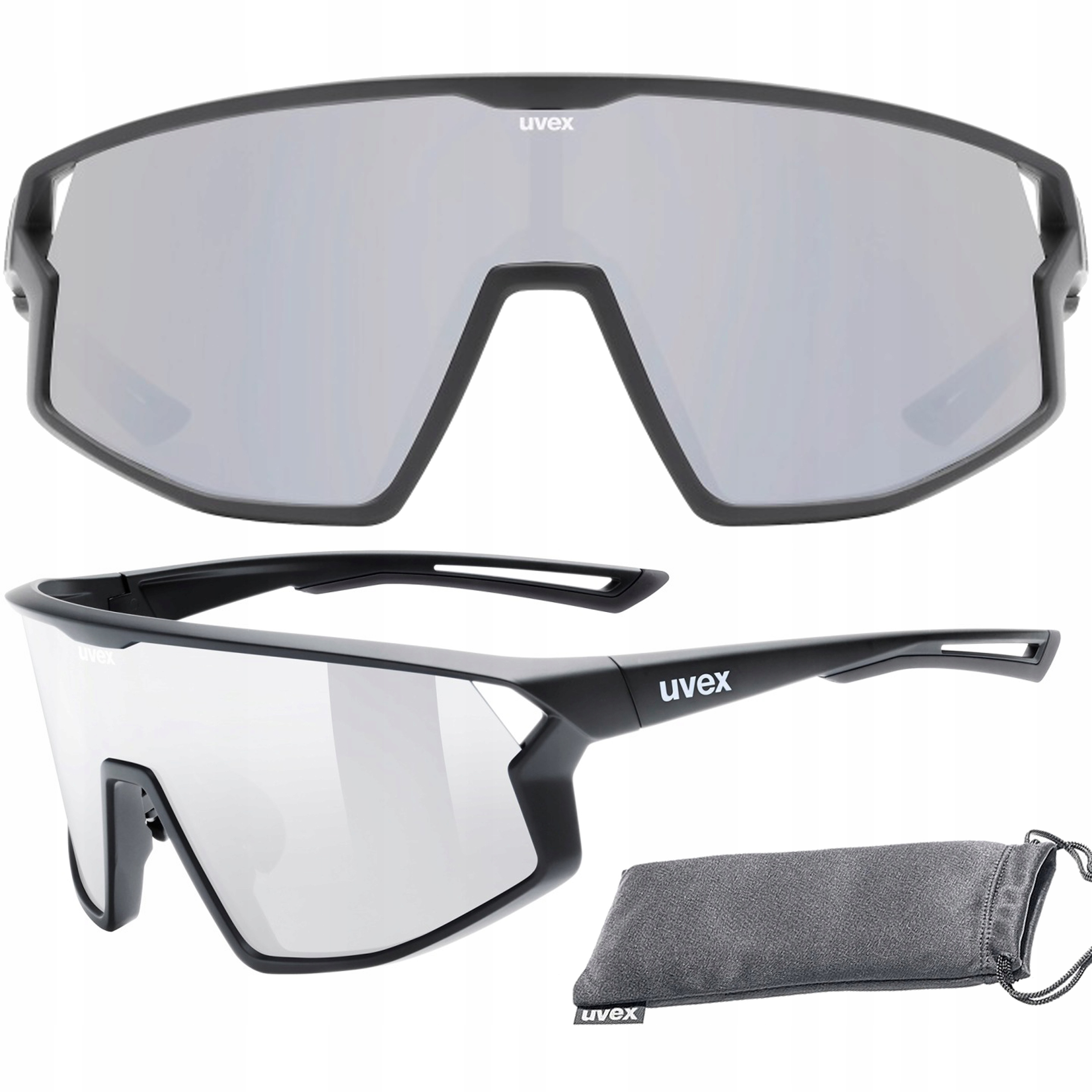 Okulary rowerowe Uvex Skyryse black lustrzane S3 ochrona Uv