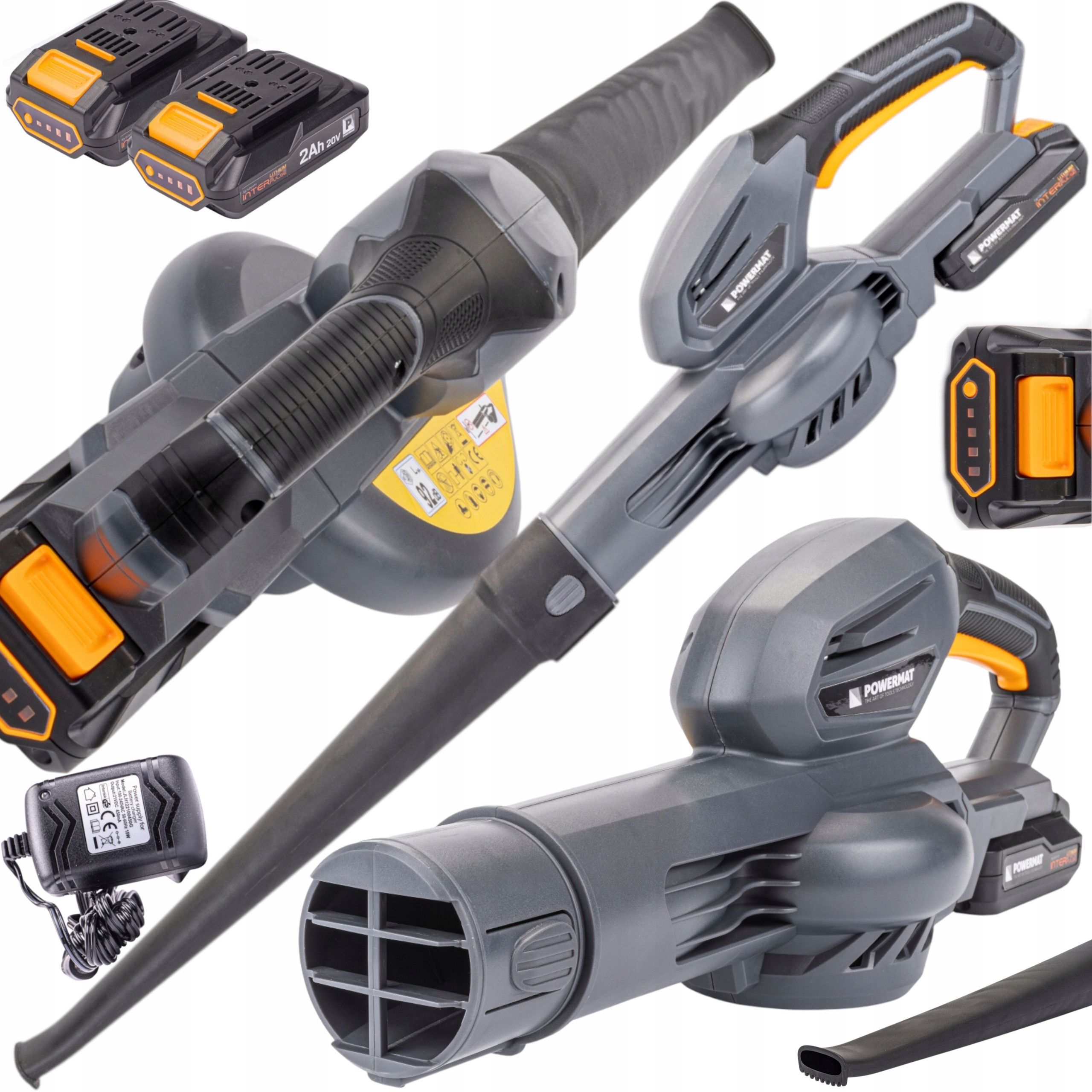 Mocna Dmuchawa Akumulatorowa Do Liści Ogrodowa Li-ion 20V 2x Akumulator 2AH