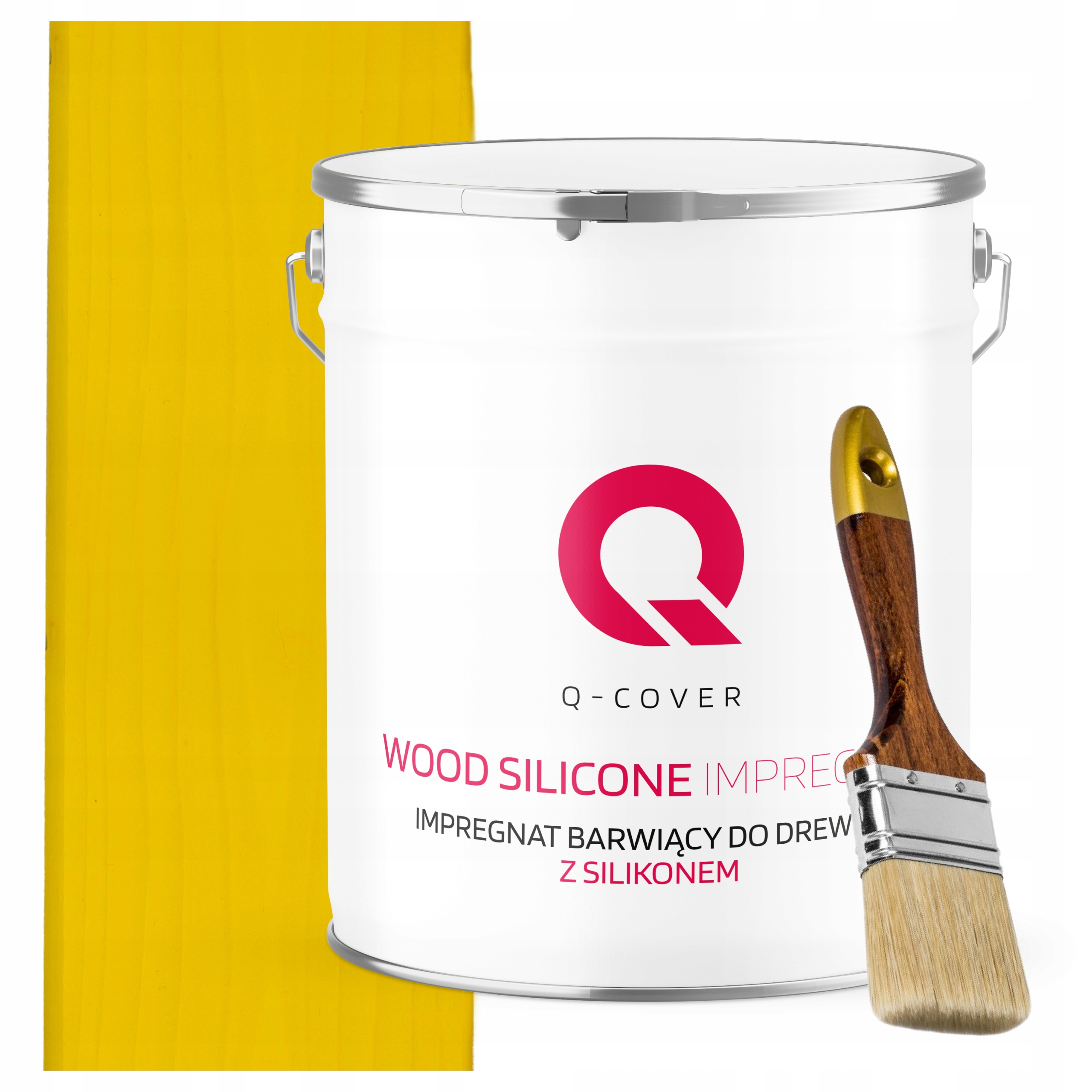 Impregnace Na Dřevo Extra Barva Se Silikonem Chron Trvanlivá Žlutá 5 L Štětec