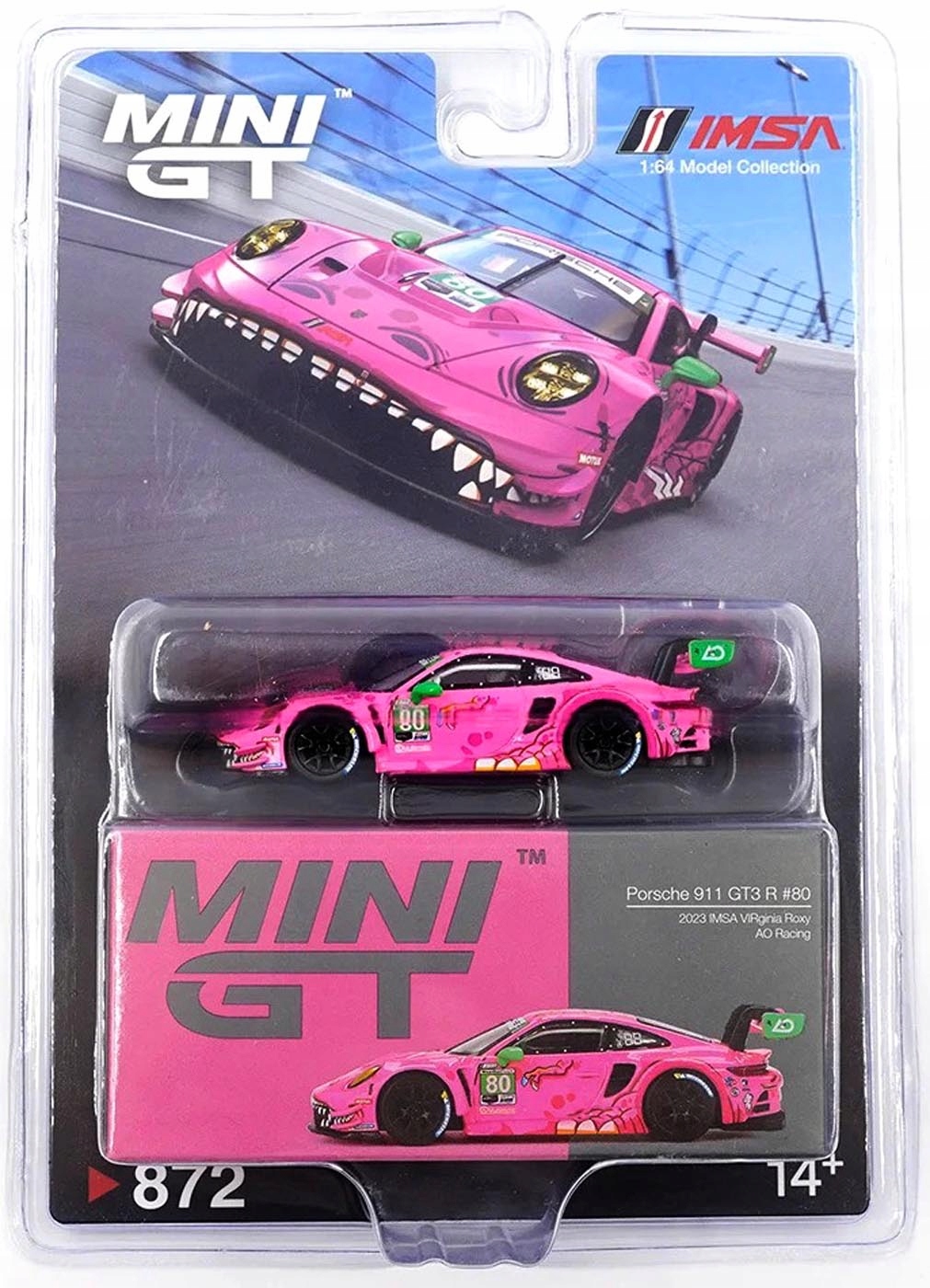 MINI GT PORSCHE 911 GT3 R AO RACING 80 2023 VIR R0XY #872 • Cena