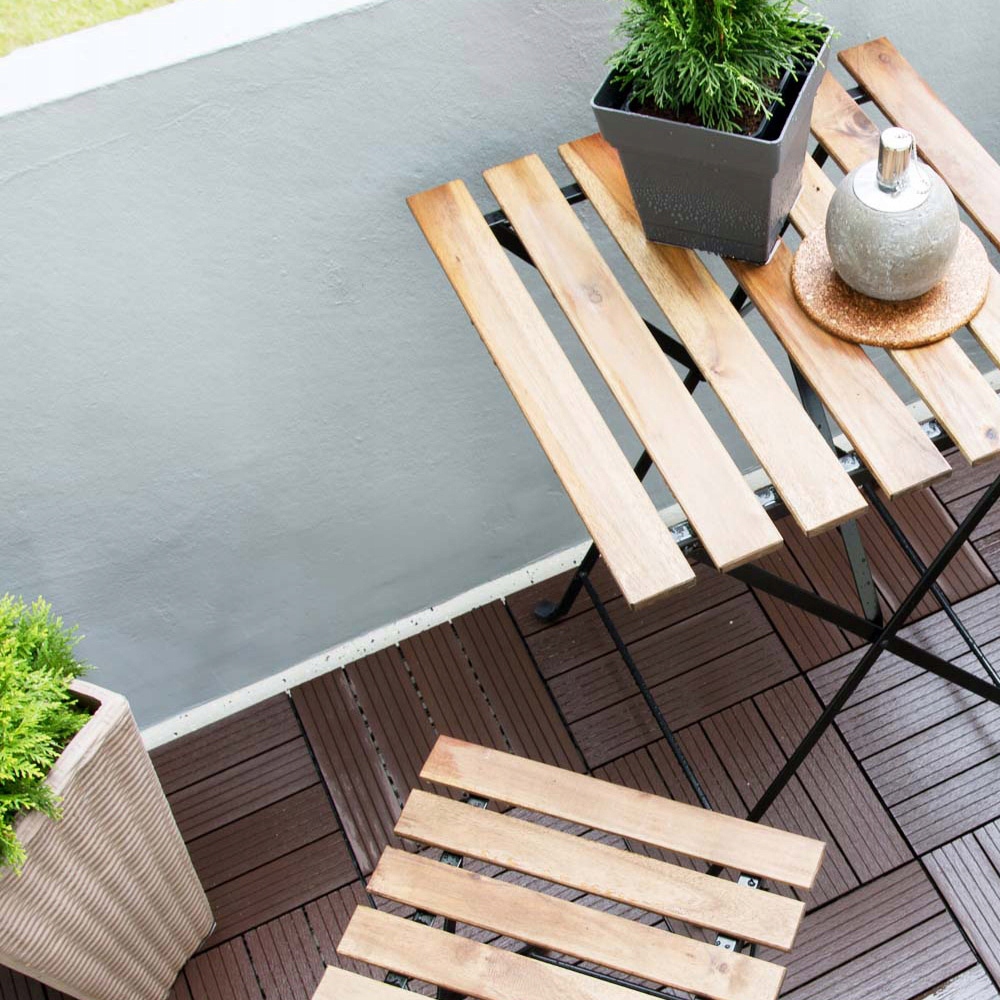 Podest kompozytowy na balkon, taras - brąz 6 szt. Waga produktu z opakowaniem jednostkowym 6 kg