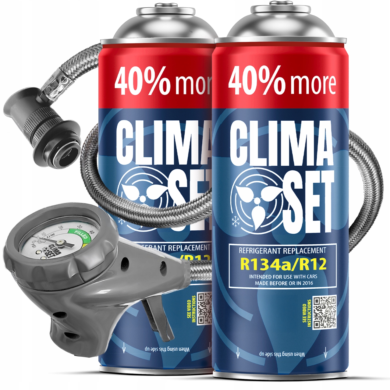 Clima Set 2xGaz&Olej R134a Vypouštěcí potrubí
