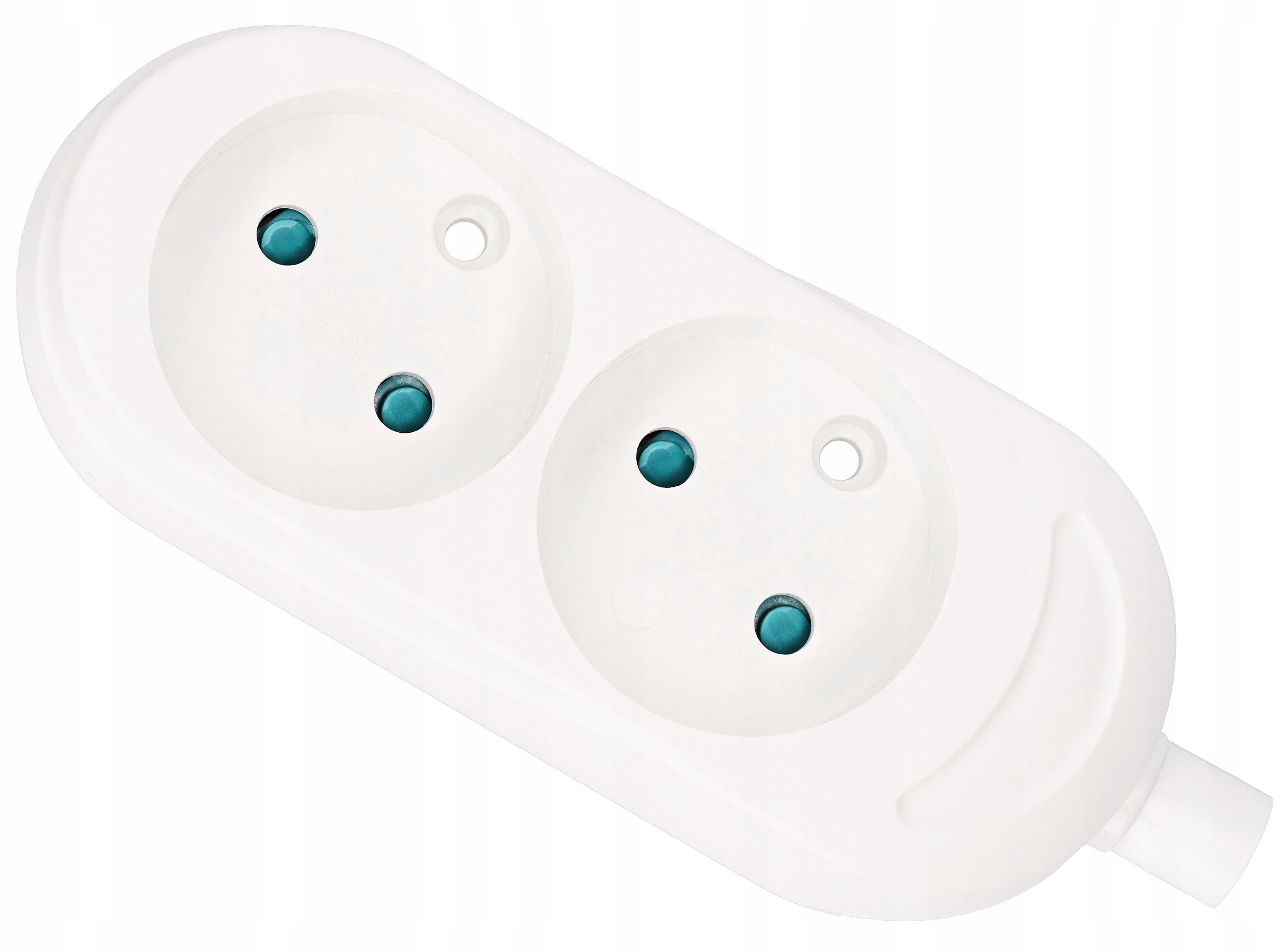 

Gniazdo przedłużacza podwójne bez uziemienia