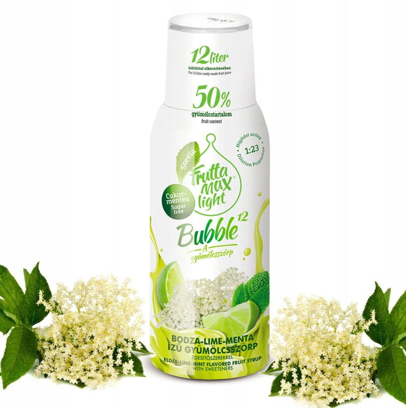 FRUTTAMAX Syrop Limonka - Mięta 500 ml na 12litrów Marka Fruttamax