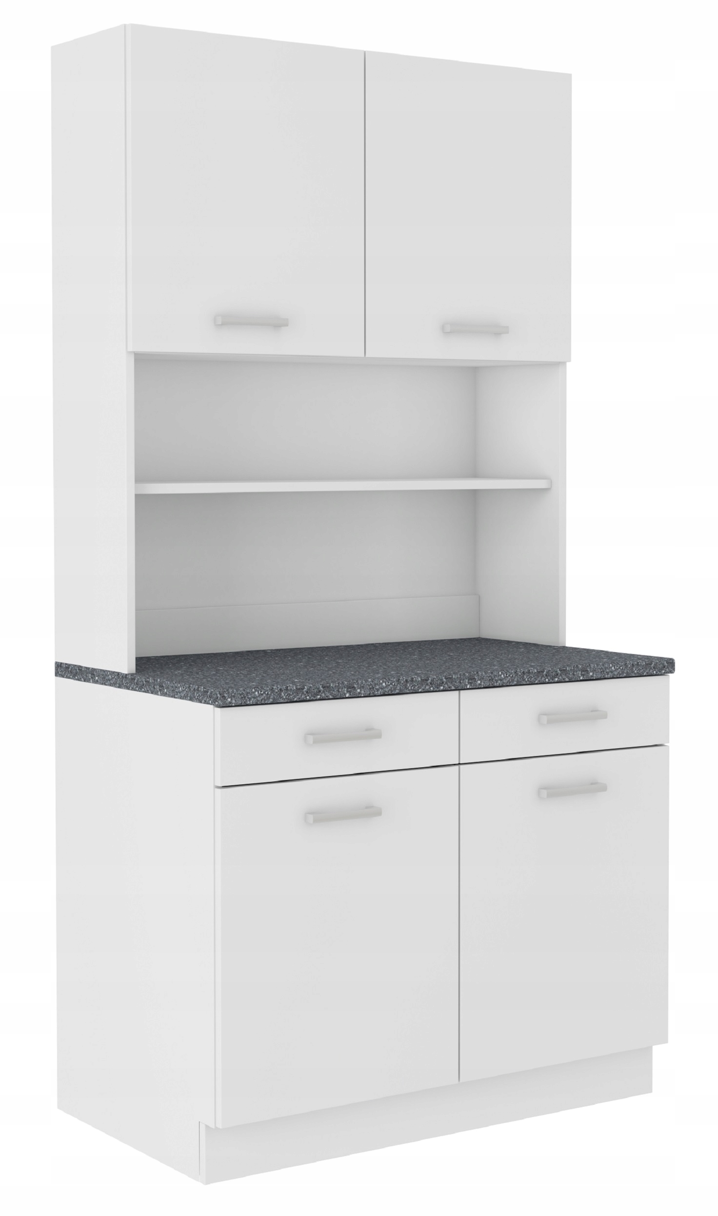 Virtuvinis indaujos bufetas 100 cm virtuvės baldai MOKKA baltas