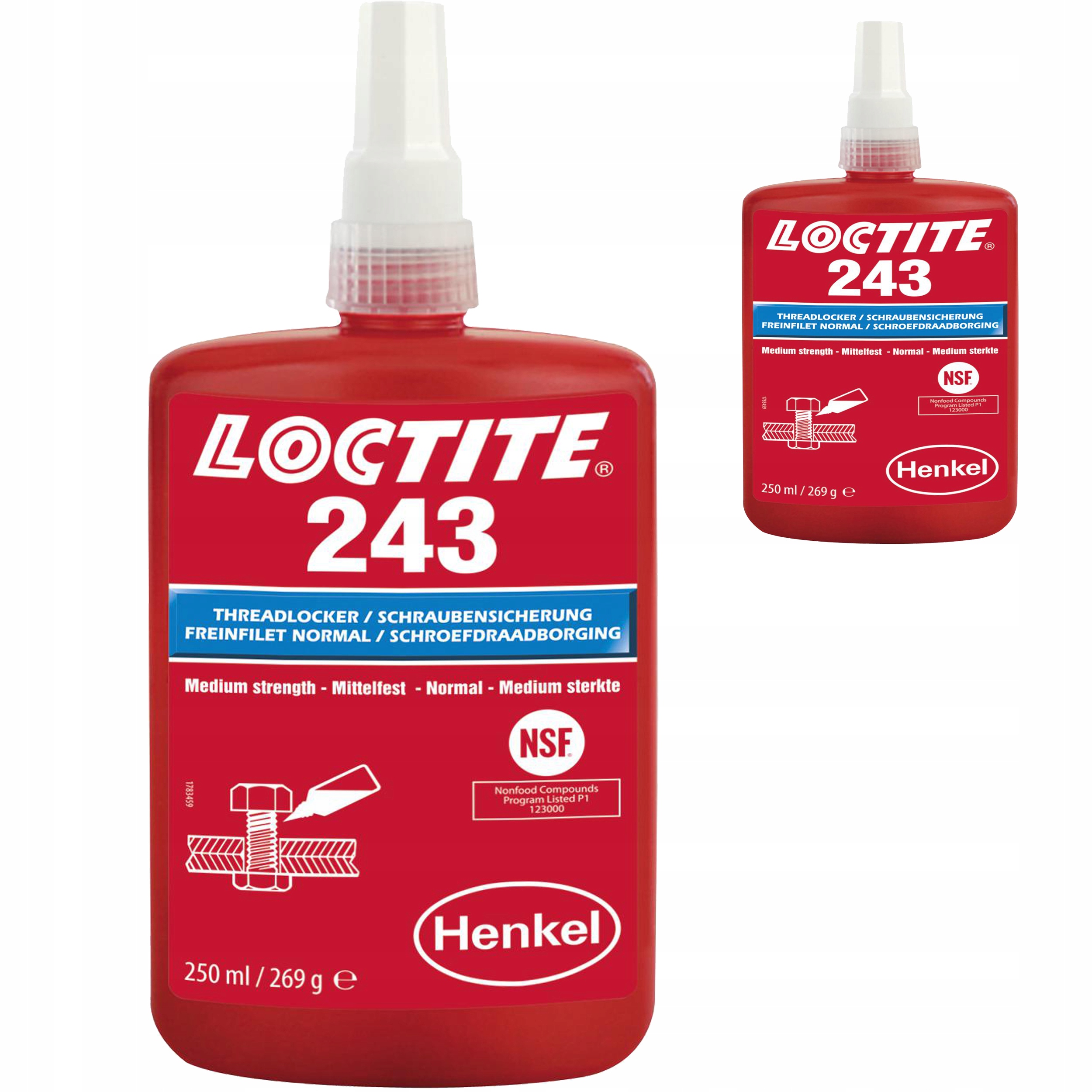 КЛЕЙ ДЛЯ РЕЗЬБЫ LOCTITE 243 250ML