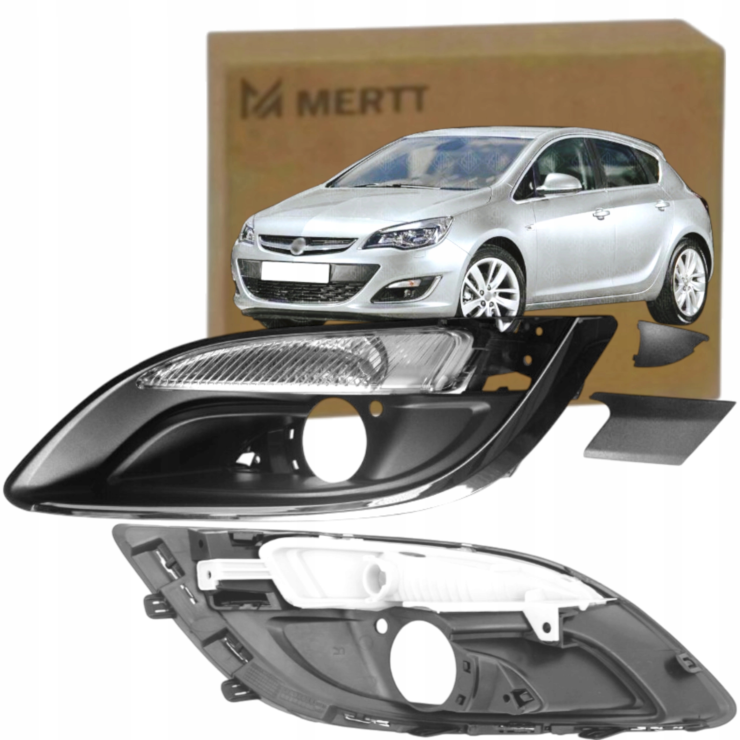 Opel Astra J 12-18 Atrapa v předním nárazníku Mřížka halogenu levá Směr