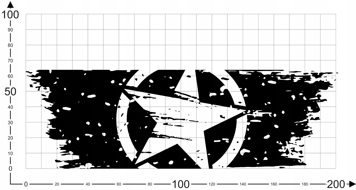 NAKLEJKA na samochod GWIAZDA SZARPANA JEEP 2mx64cm Manufacturer MGDesign