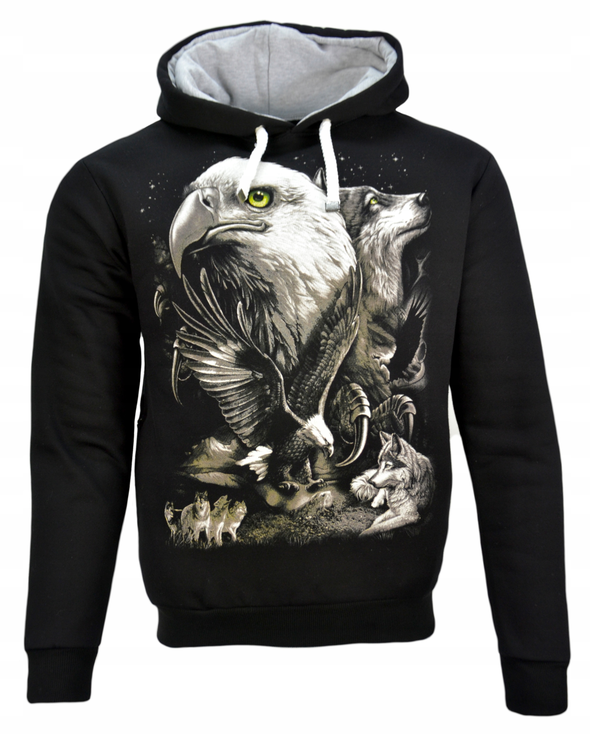 

Bluza męska z kapturem dwustronny nadruk Orzeł XL