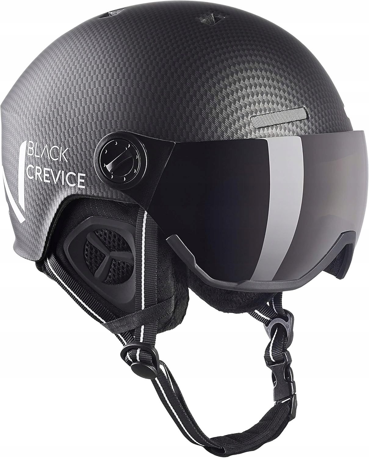 Lyžařská přilba Black Crevice Kaprun Matt Black Carbon S 51-54 cm