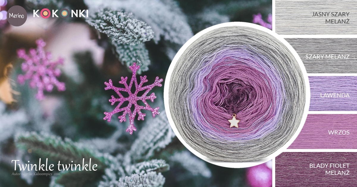 Příze Kokonek Merino 788 Twinkle twinkle Vlna Merynos Měkké Nekousavé