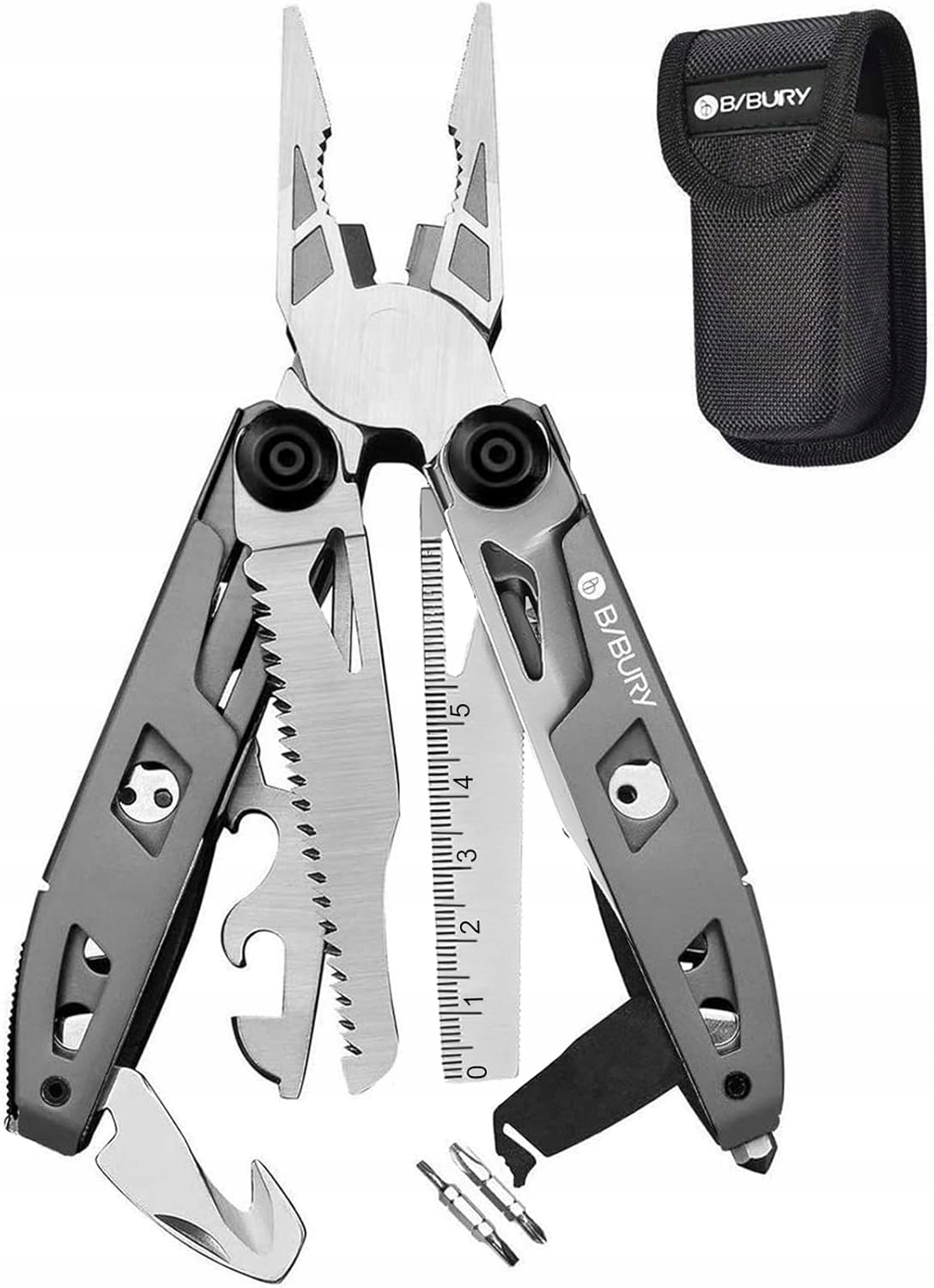 Multitool Bibury 18 v 1 multifunkční s nouzovým kladivem