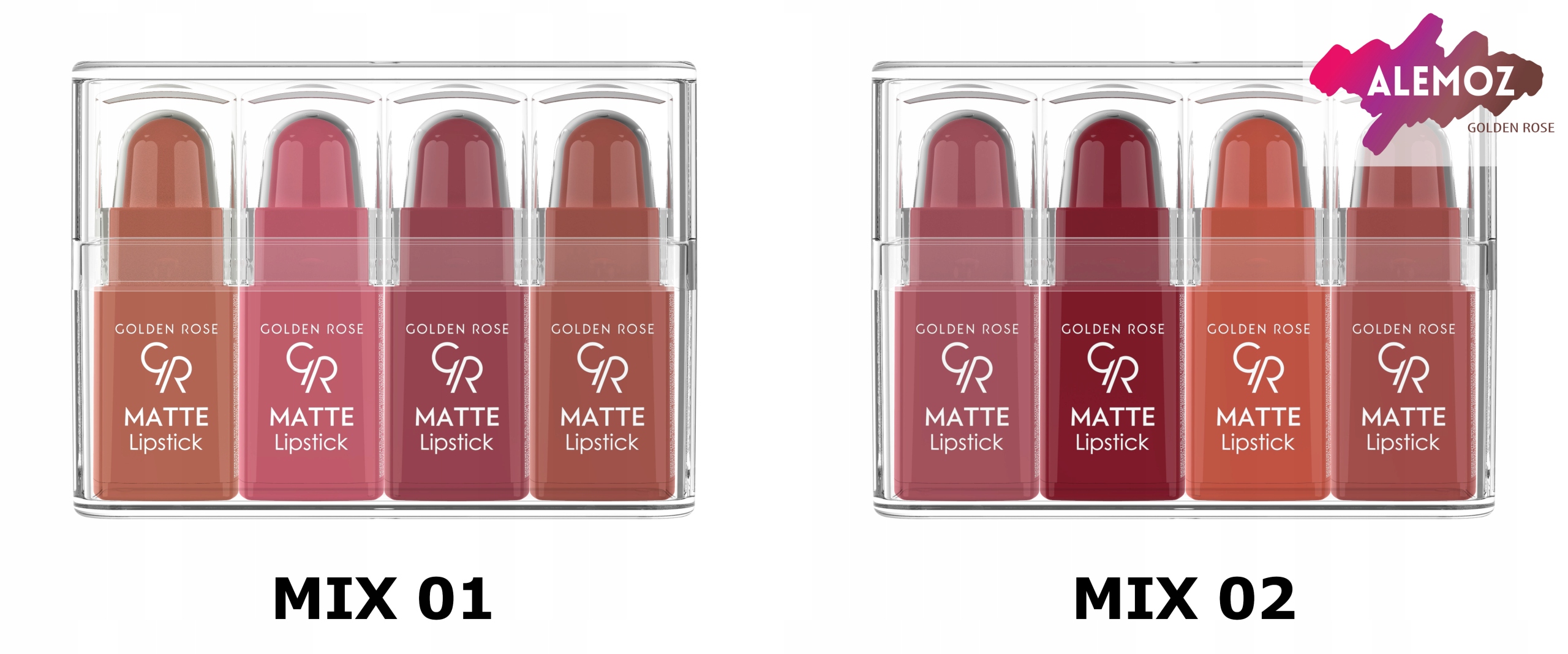 Golden Rose MATTE LIPSTICK Zestaw mini pomadek 02 Kod producenta R-MLM-MIX- 02