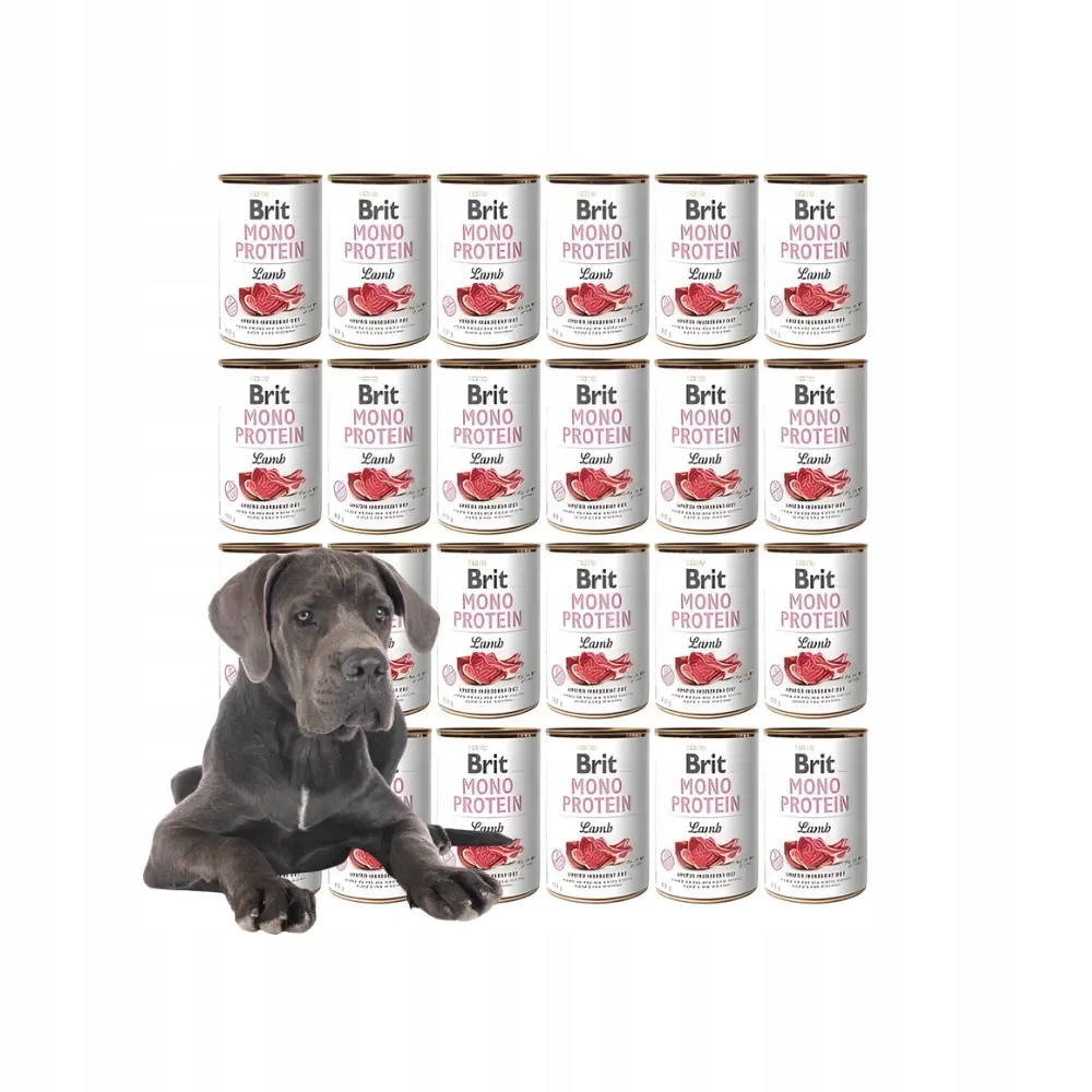Brit Mono Protein Lamb 24x400g Mokra karma dla psa monobiałkowa