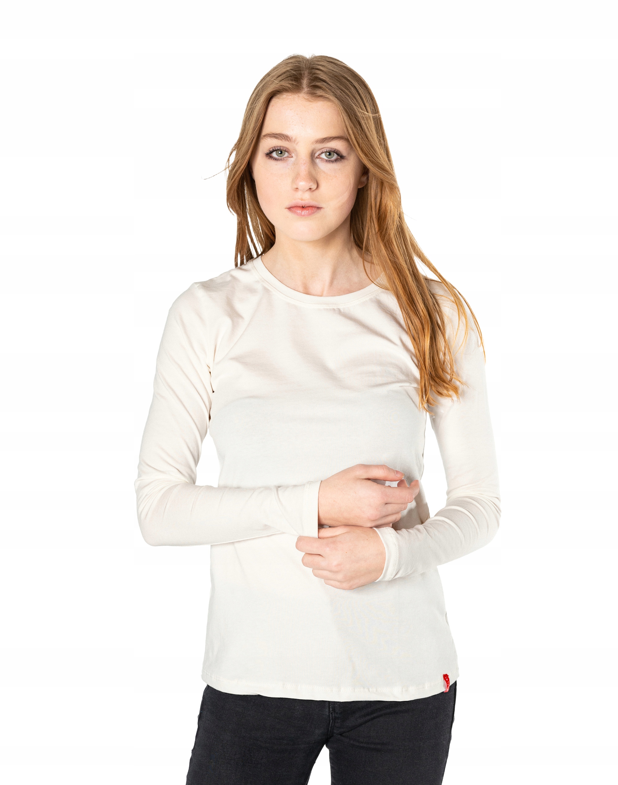 

Bluzka Koszulka Damska z Długim Rękawem 8056-9 S/m