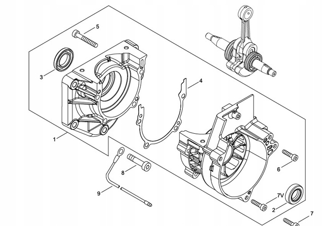 Kľuková skriňa pre batohový fúkač Echo PB-8010 P100-006310