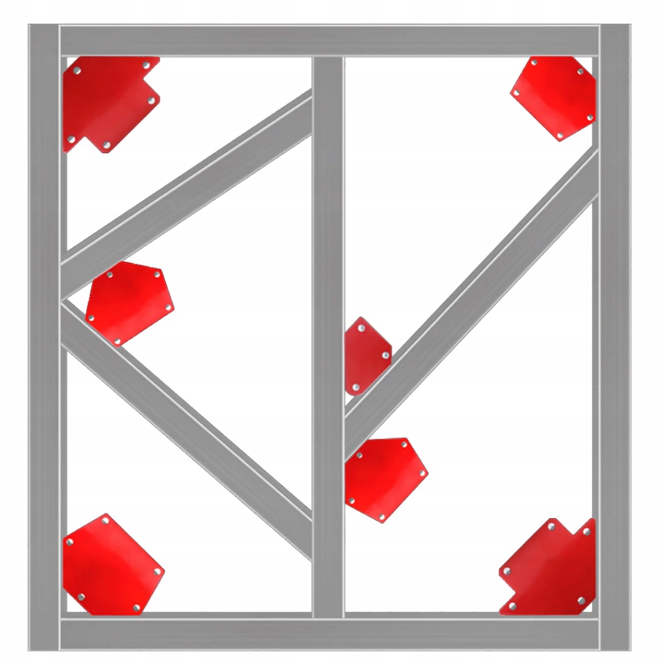 MAGNETYCZNY KĄTOWNIK UCHWYT SPAWALNICZY 22,5KG 6-k Dokładność 0.5%