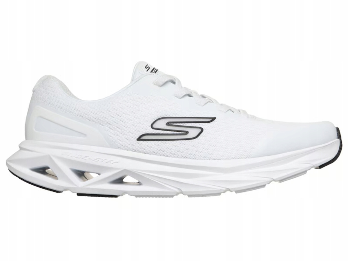 Pánské nazouvací sportovní boty Skechers Glide-step 221041-WBK bílé, velikost 46