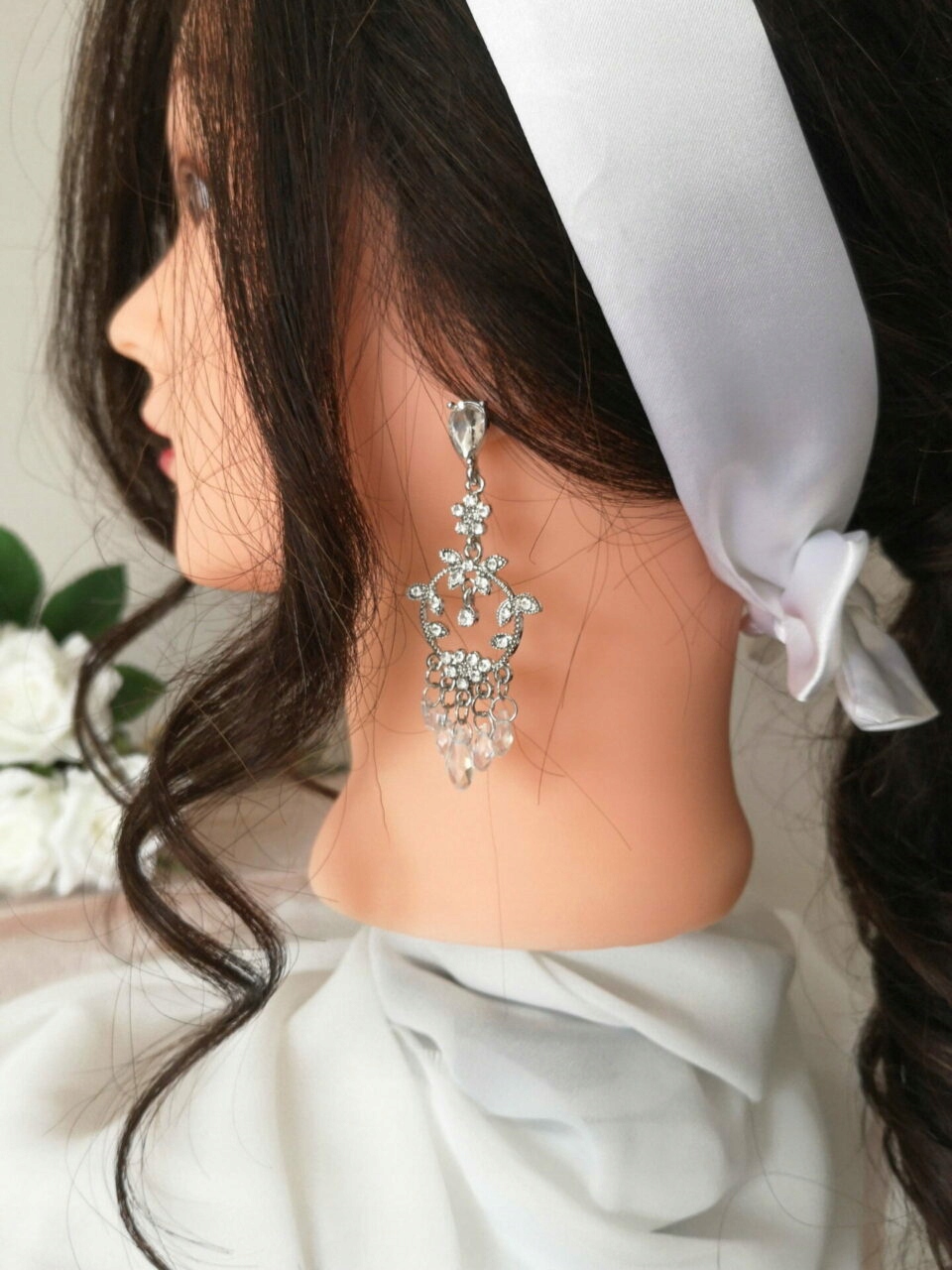 Kolczyki Silver Glow Kamień Cyrkonia Kryształ