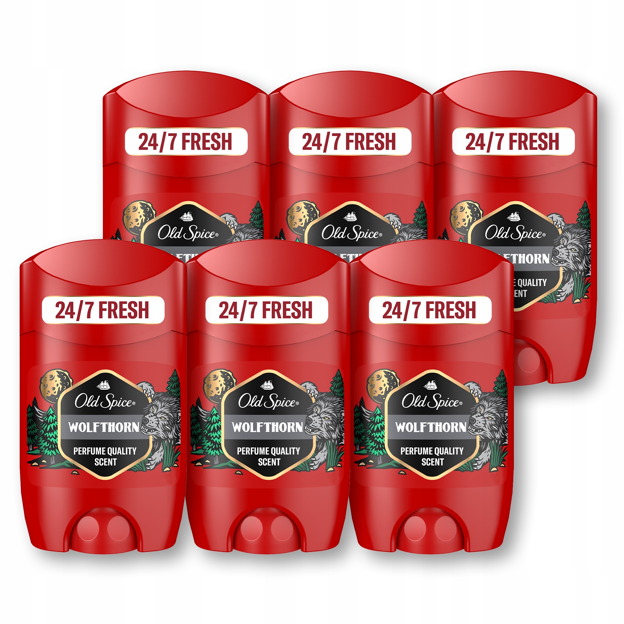 Old Spice Wolfthorn Dezodorant męski w sztyfcie, 6 x 50ml
