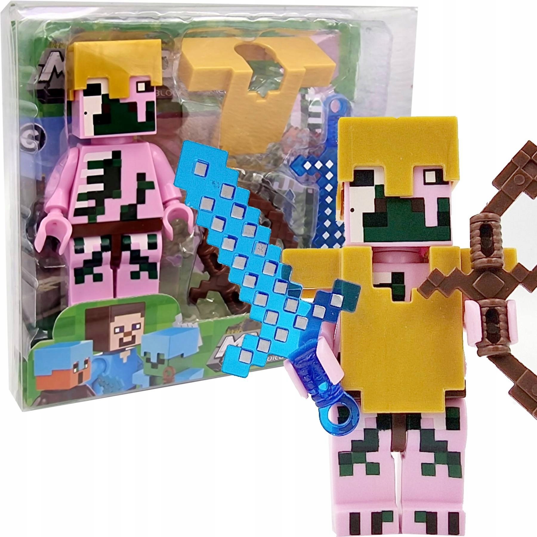

Figurka Minecraft Rycerz Ruchoma Łuk Miecz Akc