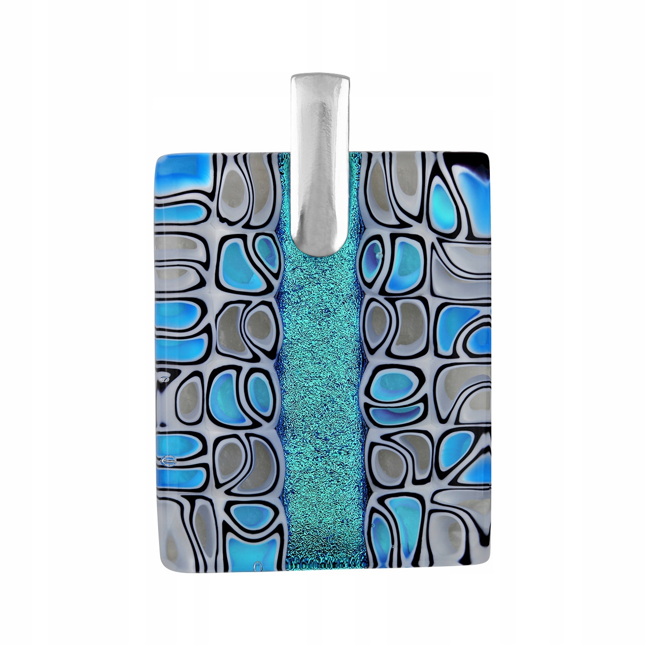 Dámský modrý přívěsek Harf sklo murano