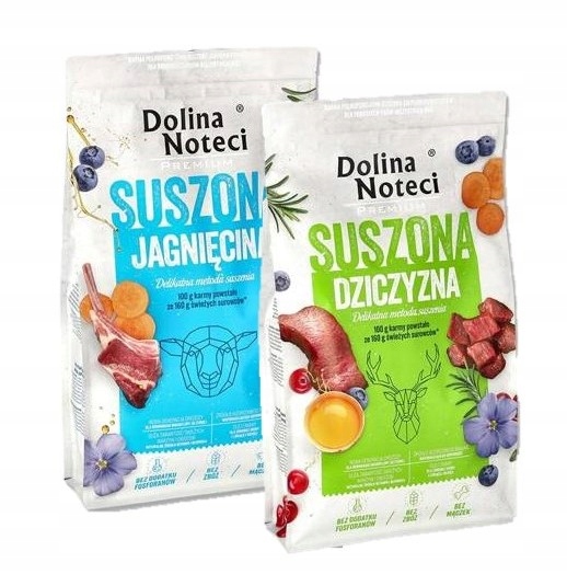 Levně Dolina Noteci MIX suché Krmivo pro psy s jehněčím masem 9 kg a zvěřinou 9 kg