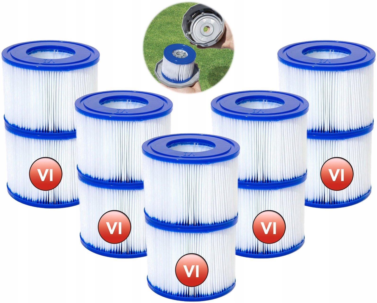10 x Filtr Do Pompy Spa Jacuzzi Bestway Wkład Typ VI