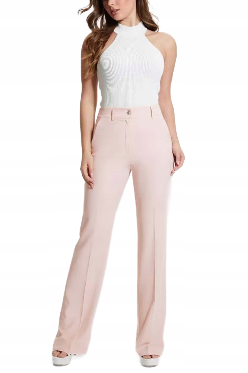 Guess Růžové Doutníkové Kalhoty S Nízkým Pasem Casual S 2CA