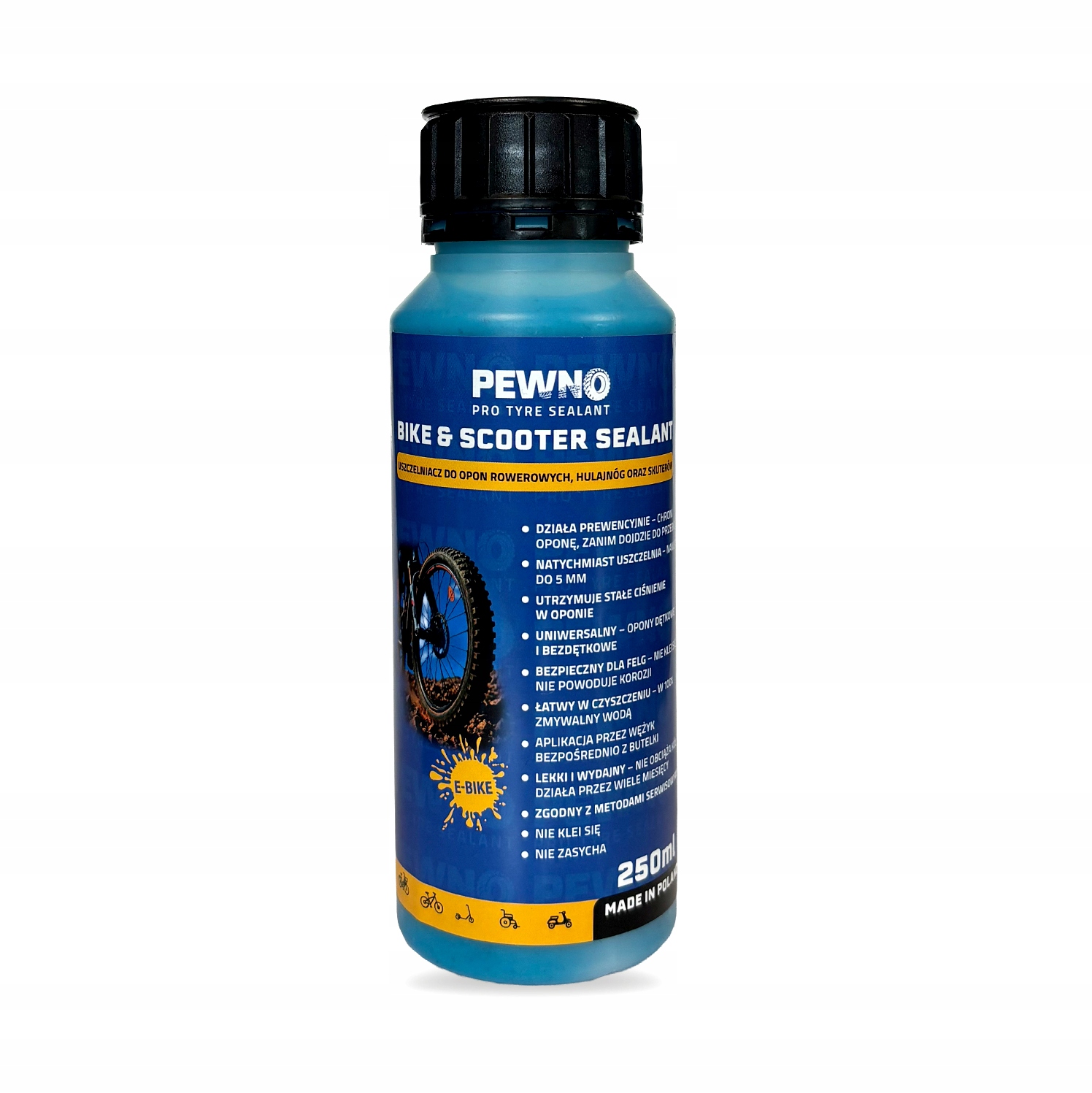 Polski Uszczelniacz Do Opon Rowerowych Bike & Scooter Sealant 250ML Pewno