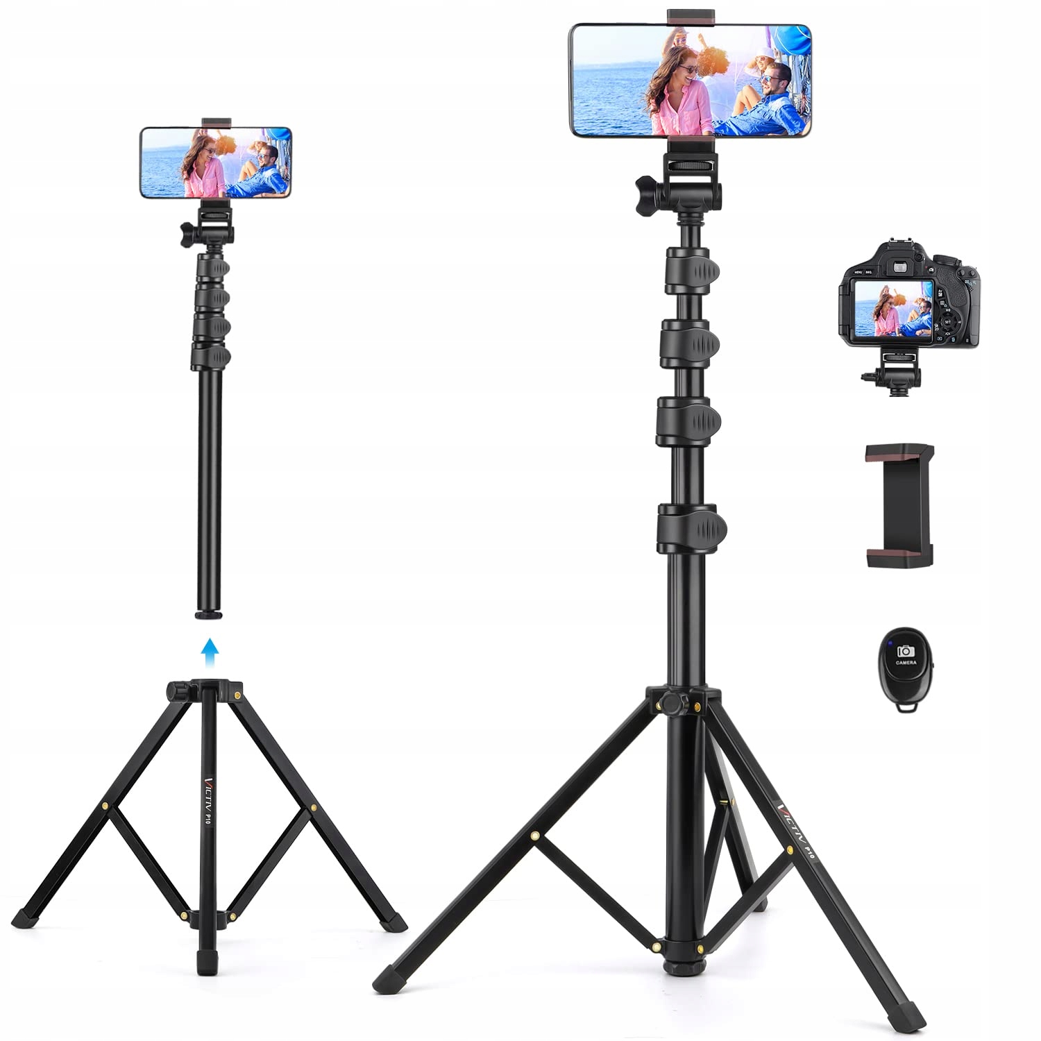 VICTIV Statyw 172cm Do Smartfonów iPhone Samsung Huawei Xiaomi Canon — miniatura 2