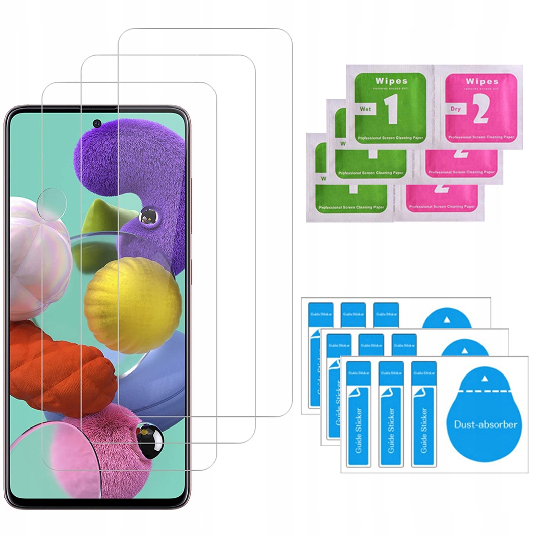 

3x Szkło Hartowane 9H do Samsung Galaxy A51