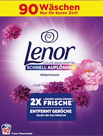 Lenor Amethyst kwiatowy Floral proszek do prania kolorów 4,950 kg 90 prań