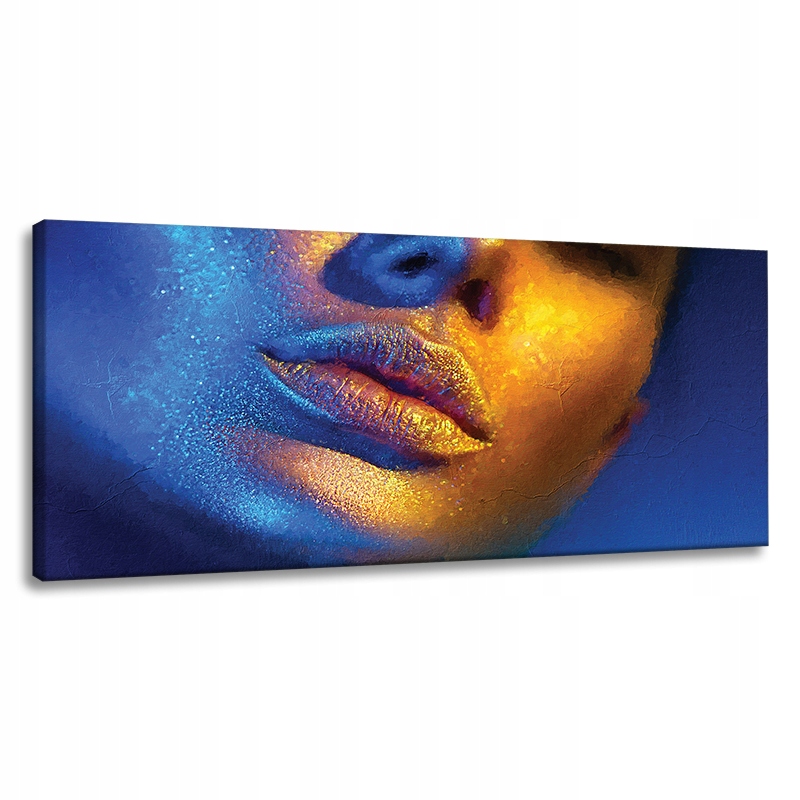 Obraz na plátně Tvář ženy Zlatá ústa Umění 120x60 cm