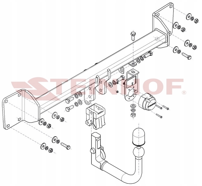 Hak holowniczy do Volvo V90 Kombi 16-21 + Moduł 7p Homologacja tak