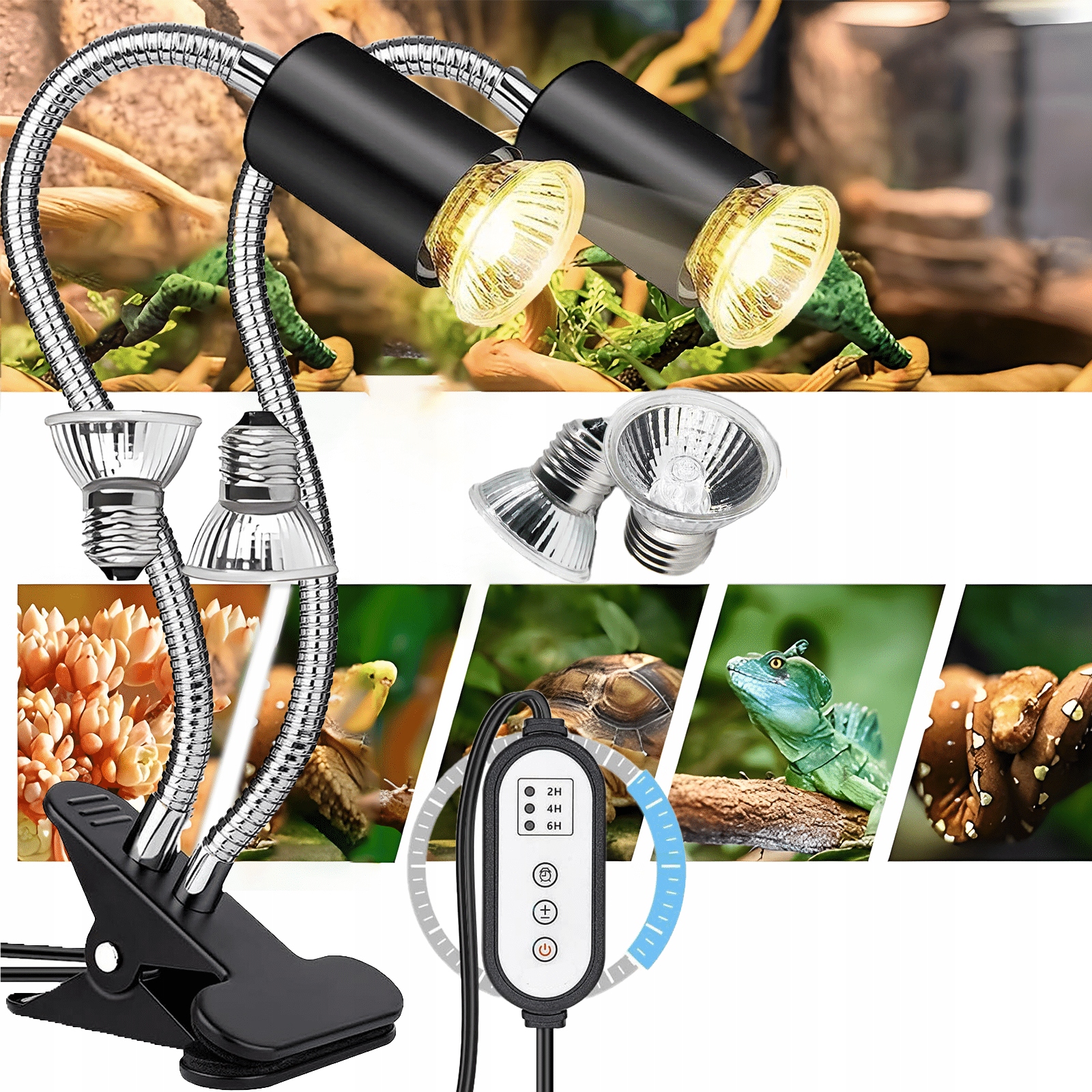 Lampa Grzewcza Lampa Terrarium Grzewcza E27 Uva Uvb Zwierzęta Akwariowe
