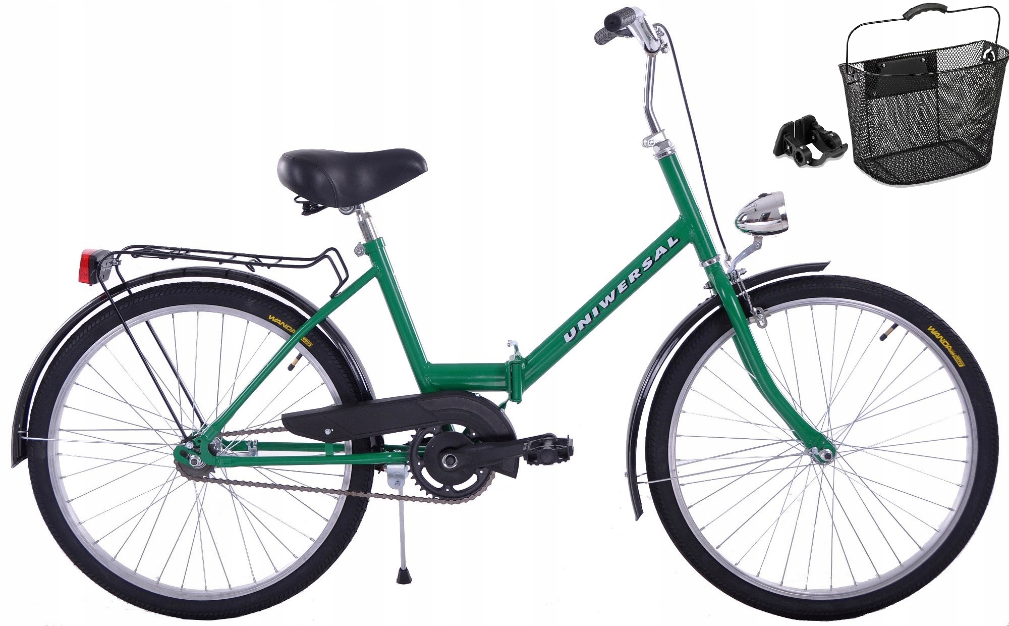 Rower Jubilat Uniwersal Składak 24' z koszykiem Polski Producent Składany