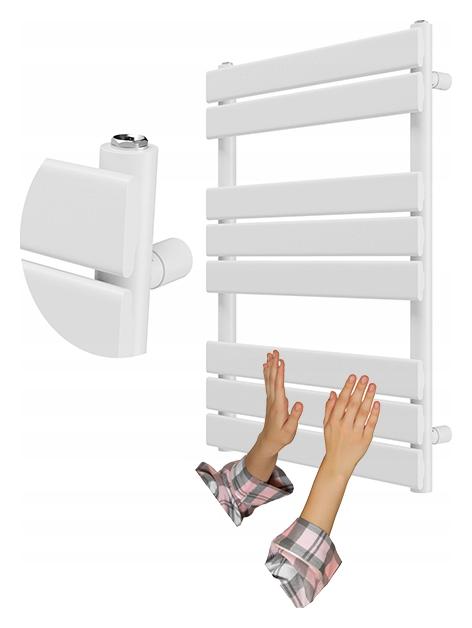 Koupelnový Radiátor Bílý Žebříkový 80x60 cm Radiátor Moderní Oslo