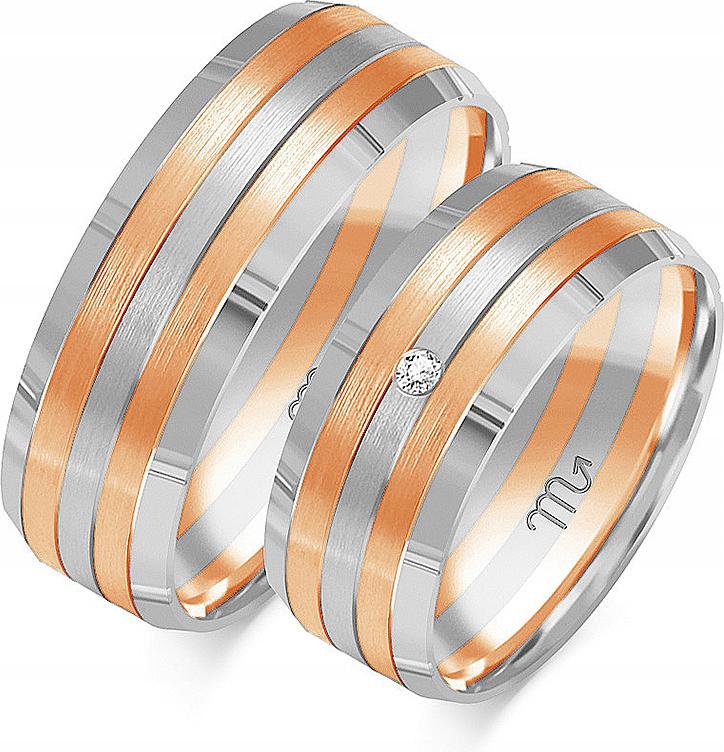 Zlaté svatební jemné 14K 585 vel. 8 9 10 elegantní módní kolekce