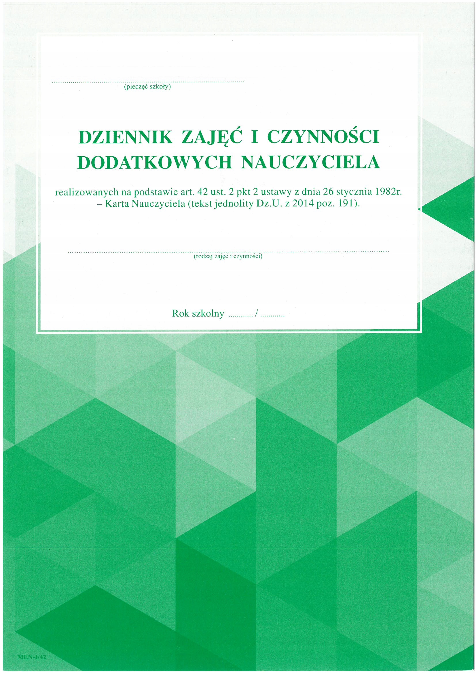 

Dziennik Zajęć I Czynności Dodatkowych Nauczyciela