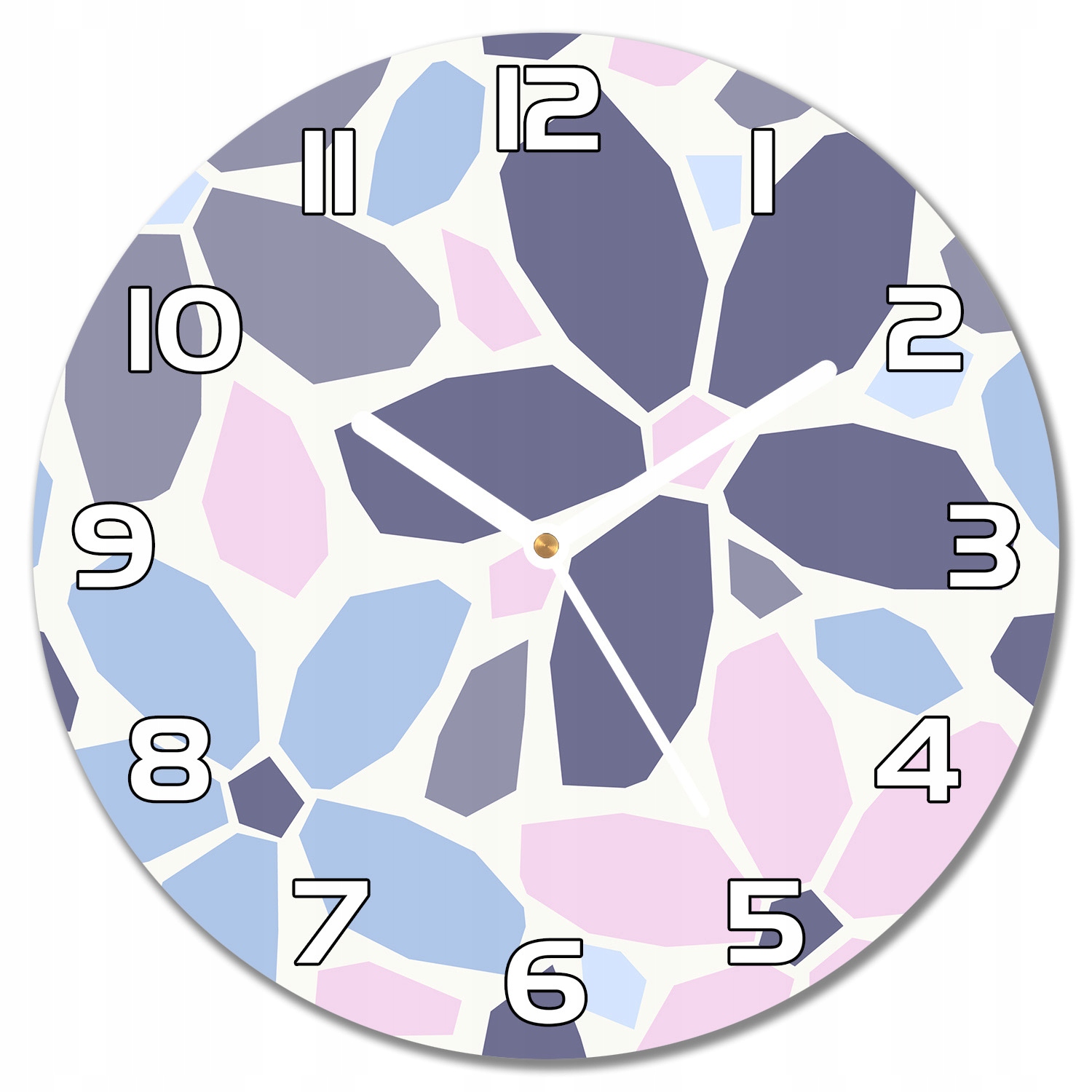 

Zegar ścienny szklany Kwiaty geometryczne f30 cm