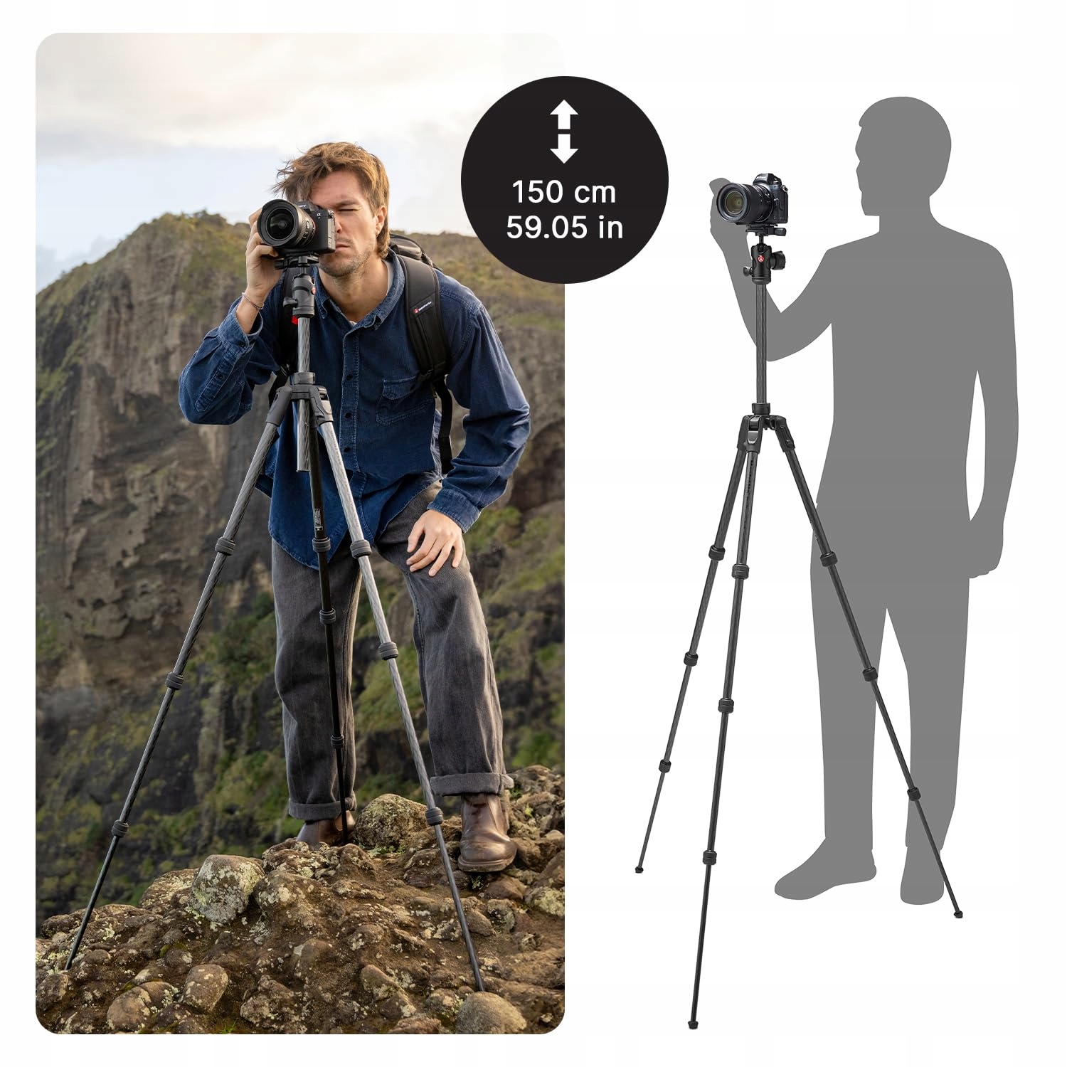 MANFROTTO Befree Advanced AS Statyw Podróżny Carbon DSLR i Bezlusterkowe — miniatura 3