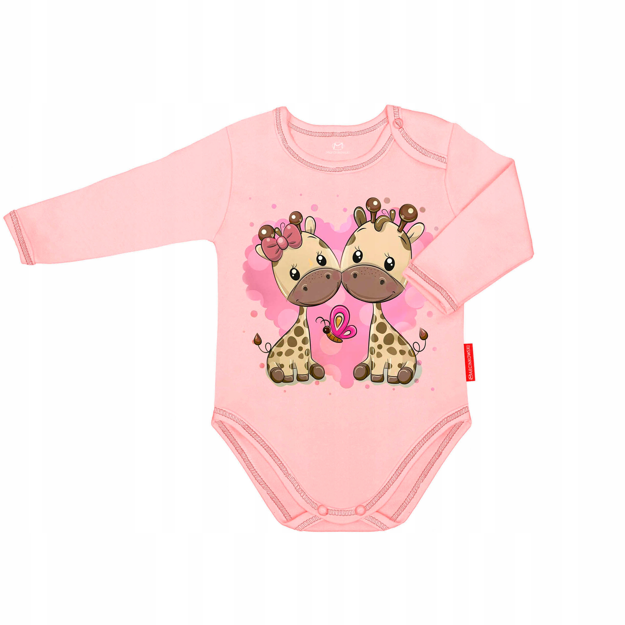 

Body Dziewczęce Różowe Długi Rękaw Bawełniane 98