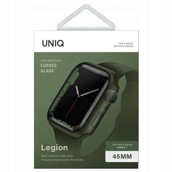 Uniq etui Legion Apple Watch Series 7/8/9 45mm zielony/green