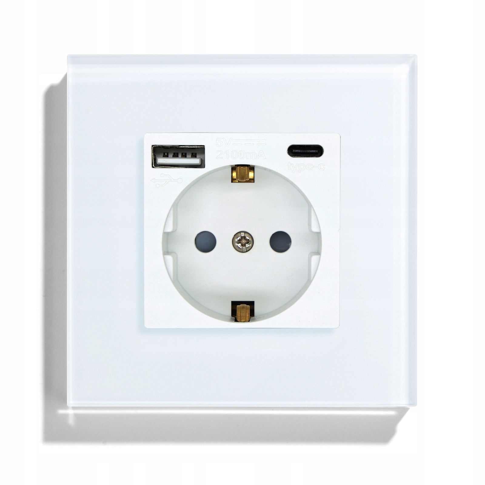 

Gniazdo Szklane Elektryczne Z Ładowarką 5V Usb A+c