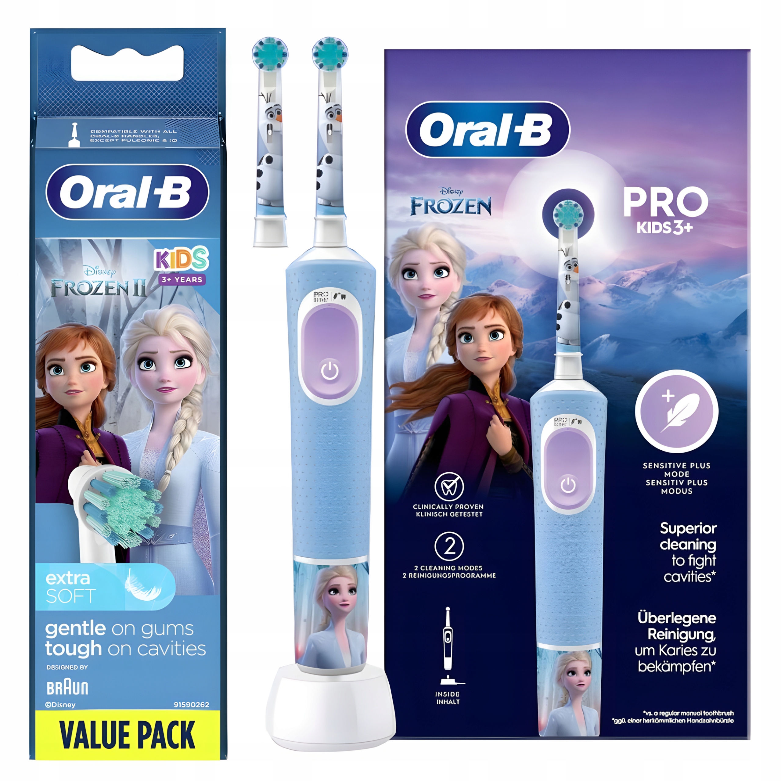 Szczoteczka Elektryczna dla Dzieci Oral-B Vitality Pro Frozen 4 końcówki